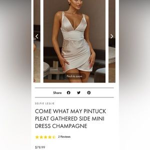 Selfie Leslie Come What May Pintuck Champagne Dress